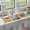 45&rdquo; Workstation Undermount Single Bowl 16 Gauge Stainless Steel Kitchen Sink with 2-Tier&nbsp;WorkFlow&trade; Ledge and Accessories